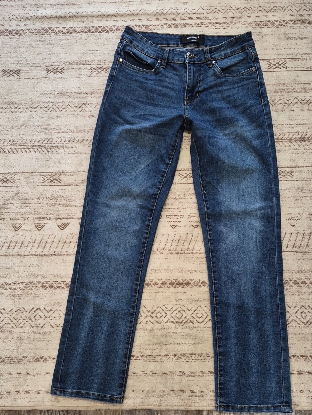 Men's Straight Leg Jeans in Dark Blue - (Brand: )